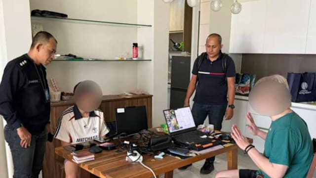 租马国公寓当网赌基地 三男二女落网