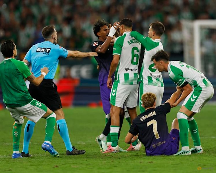 Betis' Bernal handed four-game ban for sending off against Barcelona