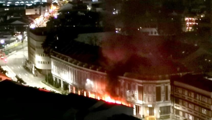 Driver in Tanjong Pagar car fire believed to be speeding before colliding into shophouse: Police