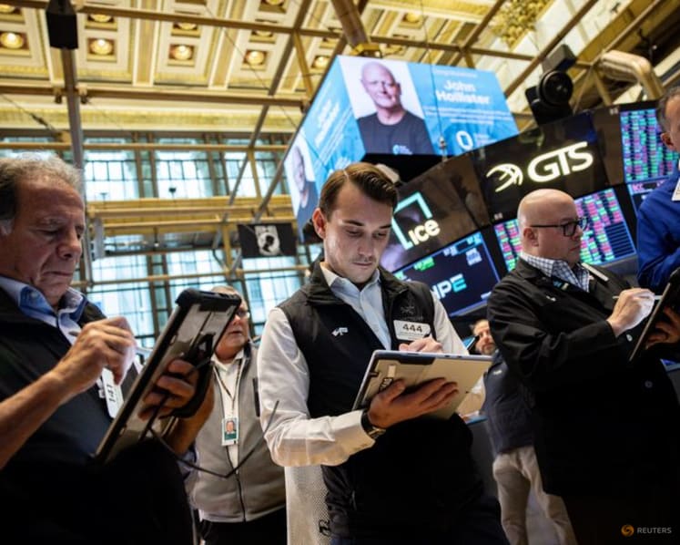 Nasdaq sets record high, oil dips on improved crude flows