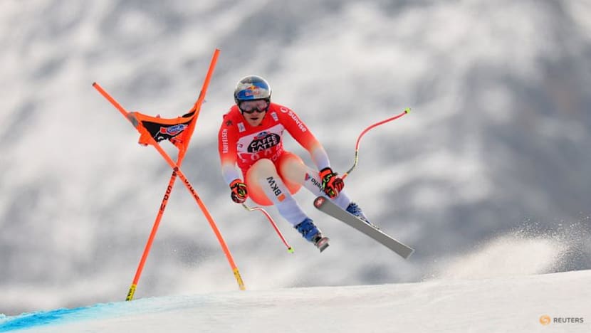 Alpine skiing-Odermatt wins Wengen downhill for fourth time in a row