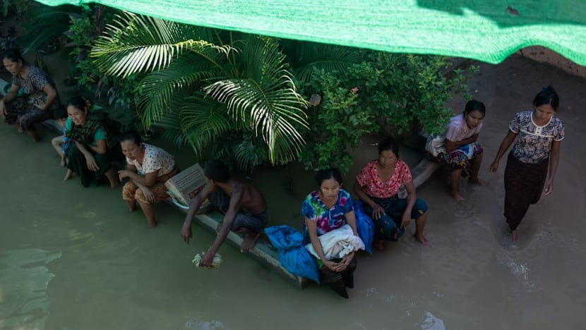 Monsoon rains submerge villages, fields in Myanmar