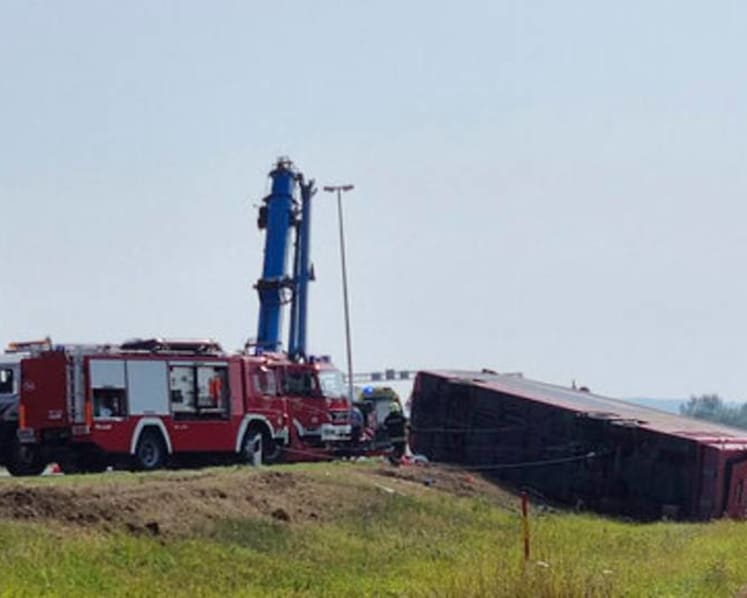 Bus swerves off road in Croatia; 10 killed, 44 injured