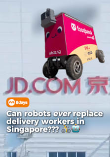Chinese e-commerce giant JD has reported that robots could eventually replace up to 700,000 delivery workers. But would that ever work in Singapore? We explore whether delivery robots, and robots in general, can realistically navigate our everyday environments, such as HDB estates, condo security and deal with Singapore’s unpredictable weather. #8dayssg #8dayssgtrending #robots #ai #singapore