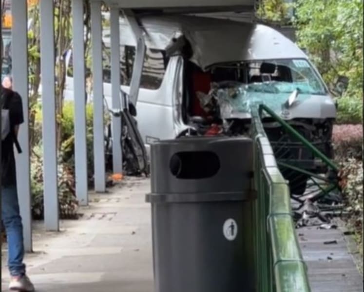 Man, 72, dies after van he was driving crashes onto covered walkway near Redhill MRT Station