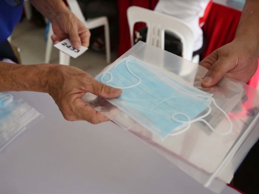 A pack of mask being distributed to every Singaporean household. The police received a report on Friday from a man who claimed he was cheated by an online seller who advertised the sale of surgical face masks on Carousell.