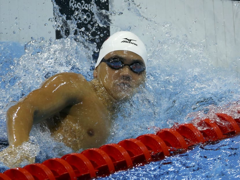 Singapore's Joseph Schooling competes in the men's 100m freestyle heats, on Aug 9, 2016. Photo: Reuters