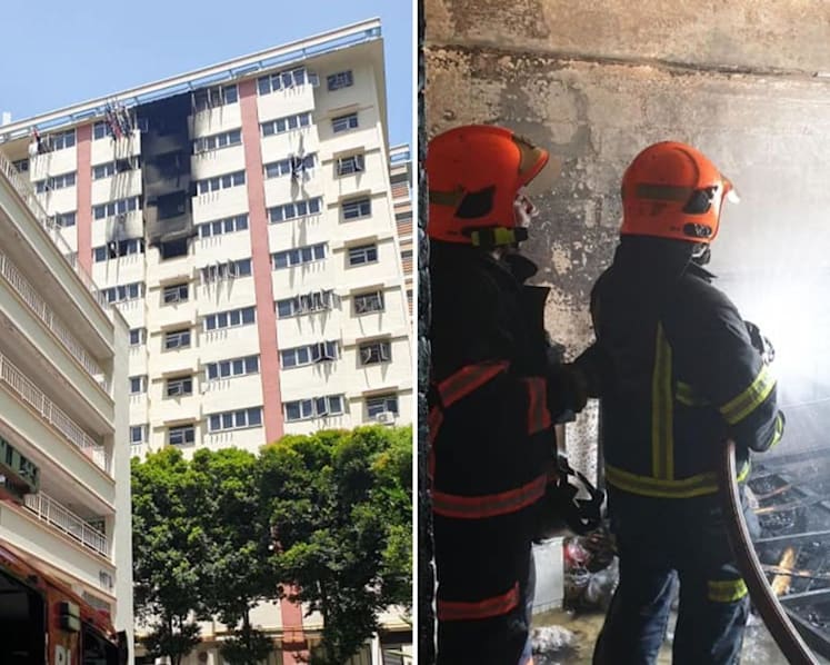 35 evacuated after fire breaks out in Jalan Bukit Merah flat 