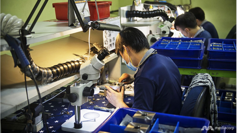 Singapore's manufacturing output records slower growth of 3.4% in March Singapore's manufacturing output records slower growth of 3.4% in March