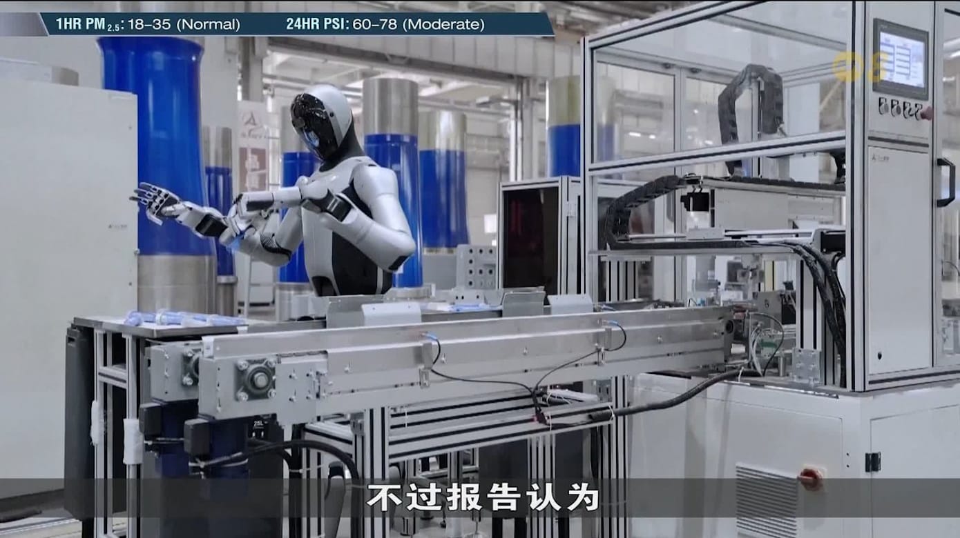 中国去年部署逾35万台工业机器人 占全球近六成