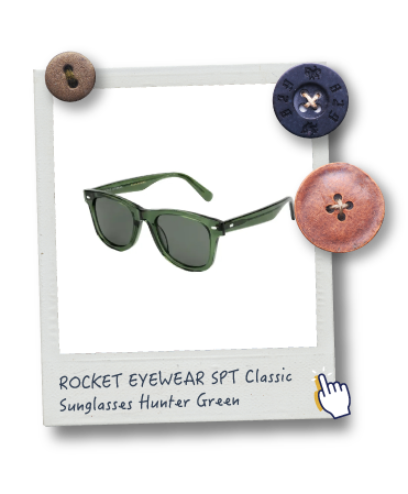 ROCKET EYEWEAR SPT Classic Sunglasses Hunter Green