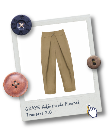 GRAYE Adjustable Pleated Trousers 2.0