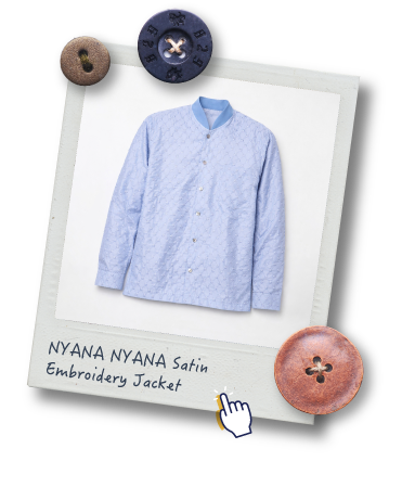 NYANA NYANA Satin Embroidery Jacket