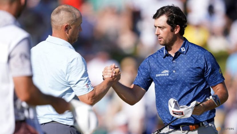 Scheffler storms home, leads PGA Championship by three