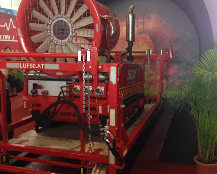 SCDF’s Unmanned Firefighting Machine adapted for operations in MRT tunnels