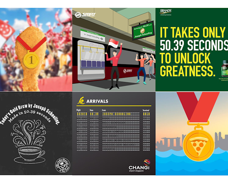 Well-known brands quick to jump on the Schooling gold-wagon