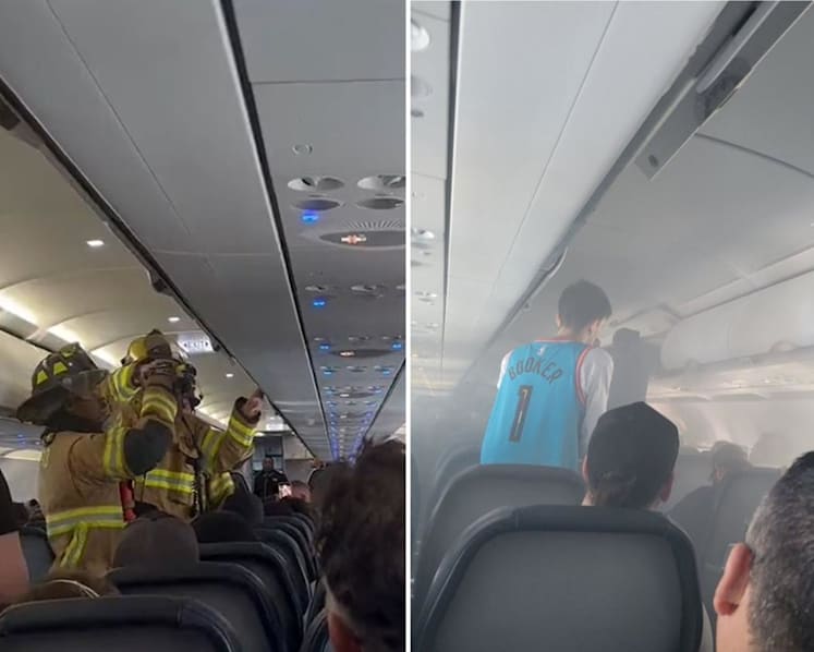 Spirit Airlines flight diverted after battery fire in overhead bin