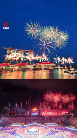 NDP 2025: Fireworks light up the sky over the Padang