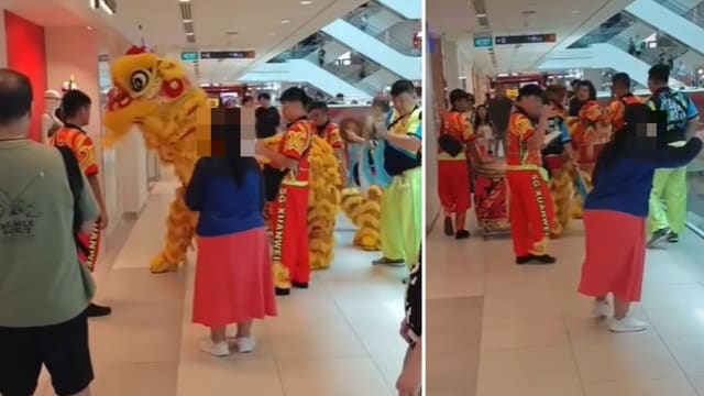 疑不满舞狮表演 妇女当众向醒狮团开骂