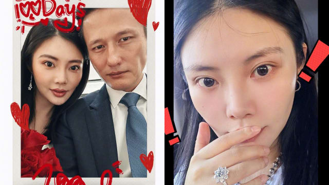 尹子维情人节发钻戒照　“中国第一美胸”徐冬冬证实两人订婚
