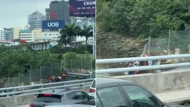 民众长堤“抄小路”进新山 马警装铁丝网防非法越境