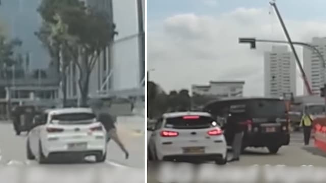 货车司机危险逆行并下车踹旁车 视频疯传警证实接报案