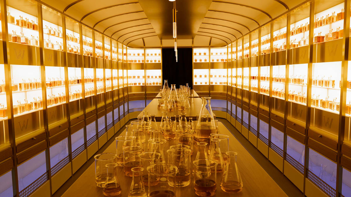 A bespoke blending experience of the rarest whiskies at the Johnnie Walker Vault in Scotland