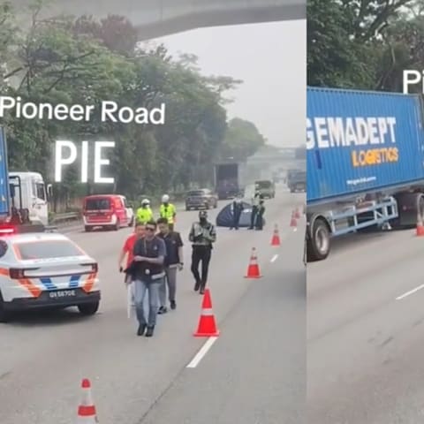 老妇裕廊西被撞后卧尸PIE 警捕一男：涉撞后逃车祸