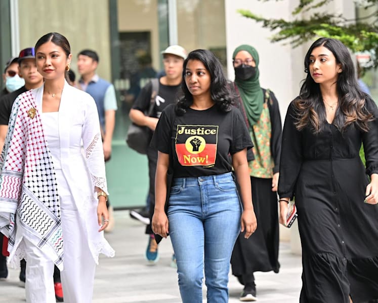 3 women charged over pro-Palestinian procession to Istana to contest case at trial