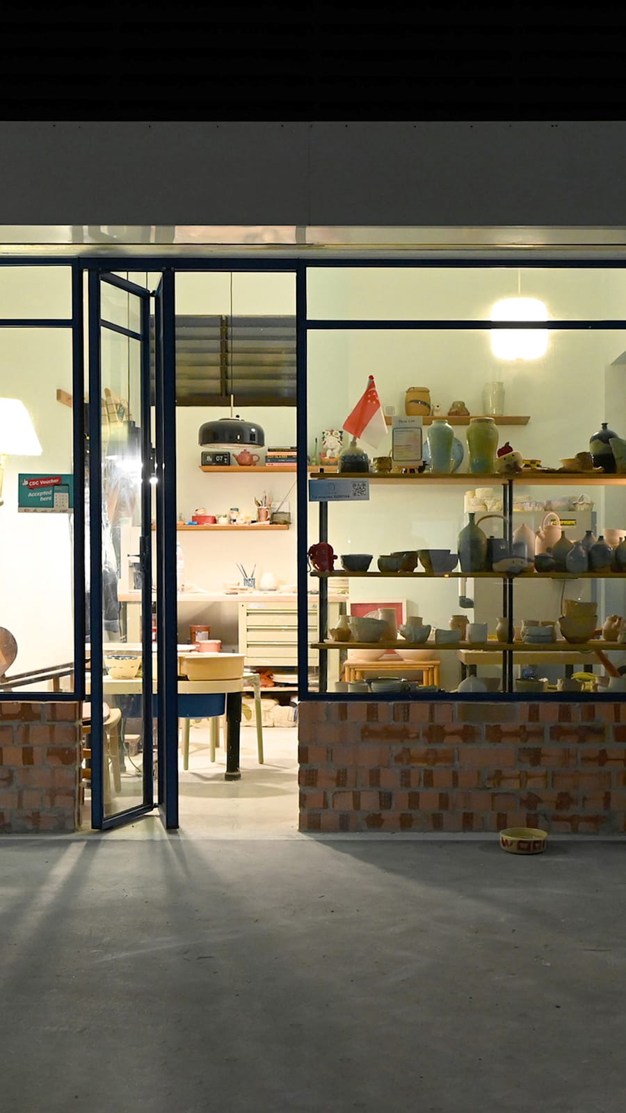 Inside a pottery studio at a Bedok void deck Inside a pottery studio at a Bedok void deck