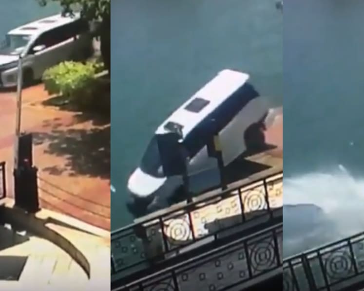 Jail for man who drove into sea off Sentosa Cove while on drugs
