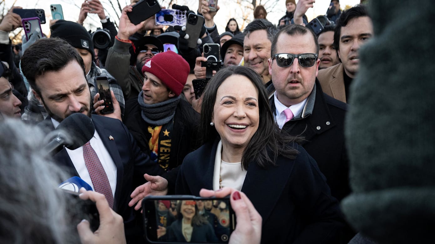 委内瑞拉反对派领袖会晤特朗普 将诺贝尔和平奖章献给他