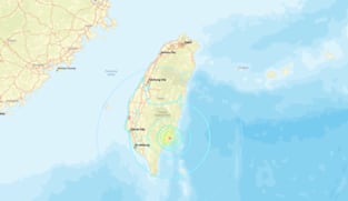 Southeastern Taiwan shaken by 6.1 magnitude quake