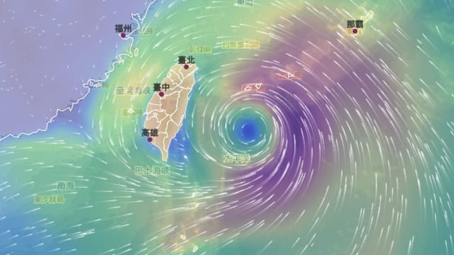 台风格美逼近台湾 台北等地停工停课