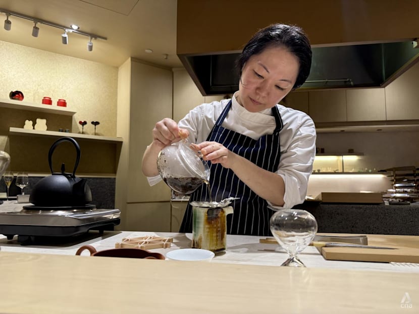 A kappo menu marrying prized teas with seasonal Japanese ingredients, from a chef fascinated by tea