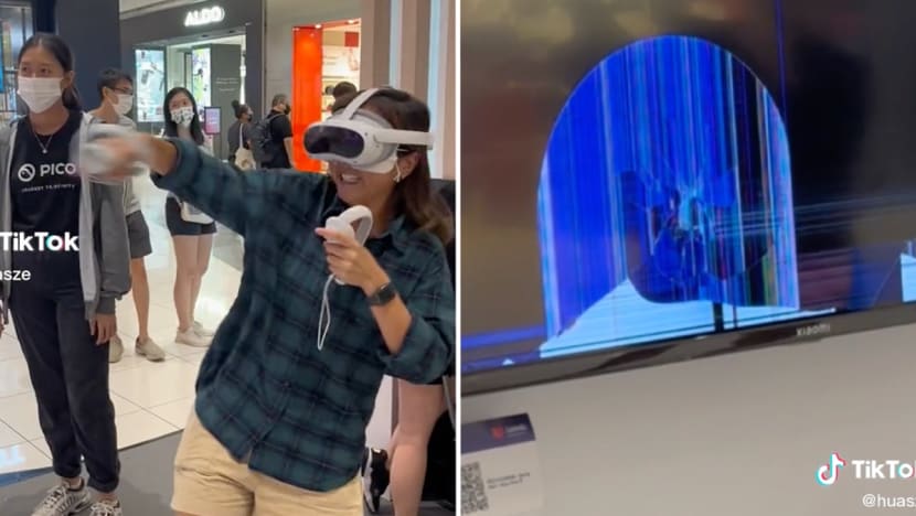 #trending: Immersed in 'too realistic' virtual reality boxing match, woman punches TV, leaving it cracked