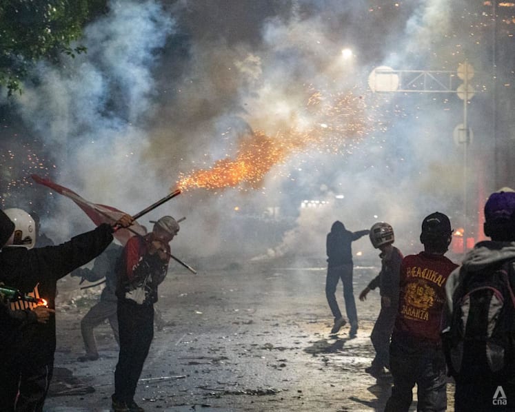 Indonesia brimob demonstration-7367