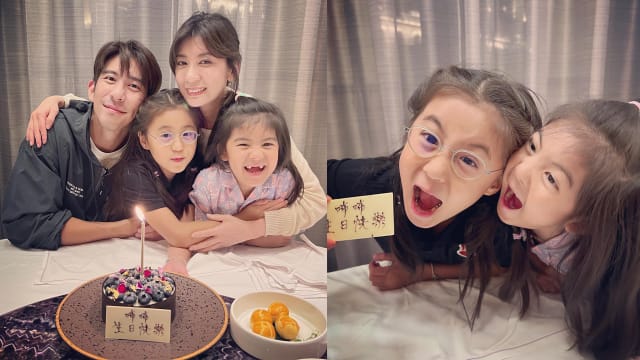 咘咘8岁生日许愿要手机　贾静雯3字回爱女