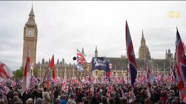 英国伦敦周末爆发两场大型抗议活动 警方共逮捕43人
