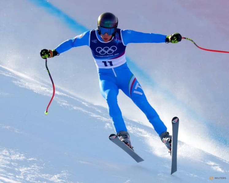 Alpine skiing-Italian trio set pace in sun-kissed downhill training