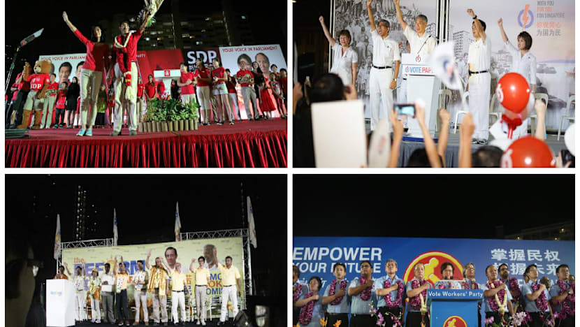 Highlights from PAP, Opposition rallies on last night of campaigning