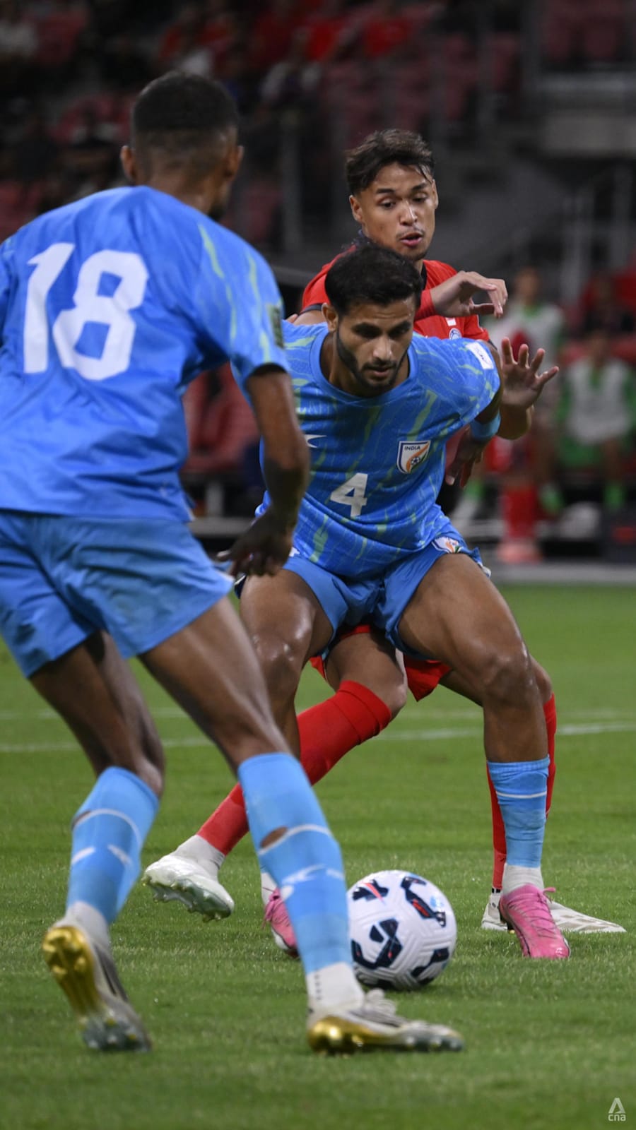 Singapore held to a draw by 10-man India in Asian Cup qualifier