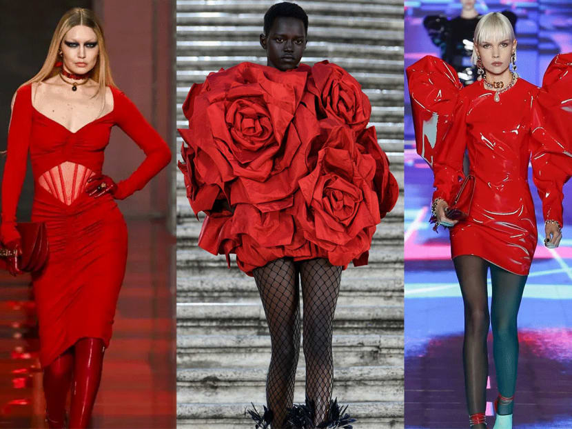 Red, the colour of danger, luck and sex is making a full-blooded return