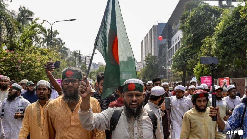 Thousands rally in Bangladesh seeking ban on former PM's party Thousands rally in Bangladesh seeking ban on former PM's party