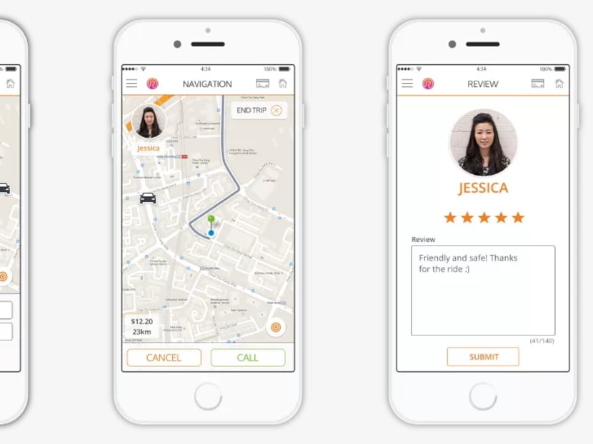 The RYDE app. Photo: RYDE