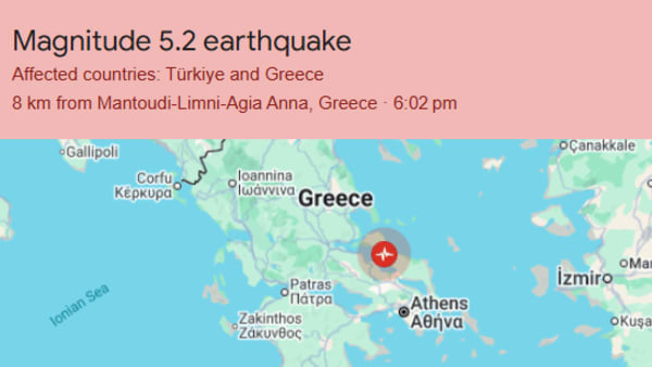 Greece dilanda dua gempa bumi, cetus tanah runtuh