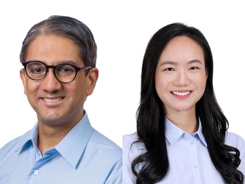 Workers' Party members Leon Perera (left) and Nicole Seah.