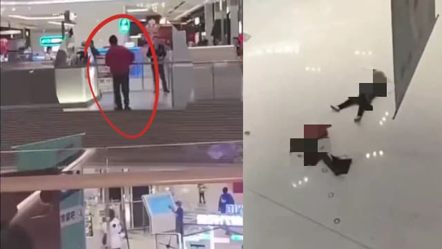 上海男子商场跳楼 砸中无辜女顾客