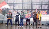 Planned protest by online drivers in Indonesia fizzles out amid wet weather 