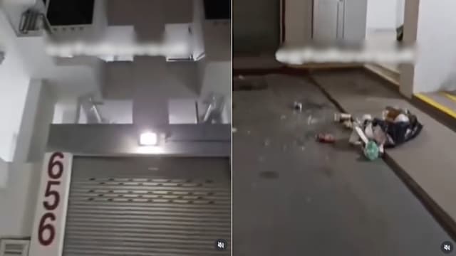 指有人高楼抛垃圾 蔡厝港居民：险砸中六孩童